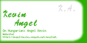 kevin angel business card